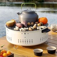 Bếp nướng than hoa không khói nướng thịt dã ngoại vỉ lưới tiện dụng BBQ gia đình cắm trại