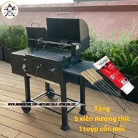 Bếp nướng than hoa ngoài trời Landmann 212 – Motor xoay tự động tặng kèm 5 xiên nướng 1 tuýp cồn mồi than