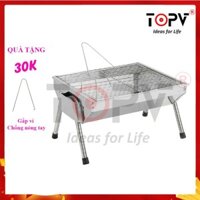 Bếp nướng than hoa TopV VIS, lò inox nướng than hoa không khói ngoài trời - TopV