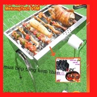 Bếp nướng than hoa tự động mô tơ tự xoay thiết kế thông minh