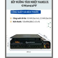 Bếp nướng tích nhiệt Namilux GM-3053PF sử dụng bình gas mini và bình gas lớn