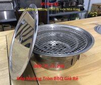 Bếp nướng tròn BBQ giá rẻ, Bếp nướng inox than hoa mini tại Lâm Đồng