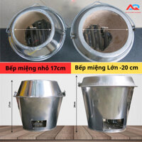 Bếp than lu quay vịt, chất liệu inox- đất sét chịu nhiệt, 4 thanh lò gang to khỏe, bảo hành 3 tháng