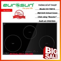 Bếp từ 3 vùng nấu Eurosun EU-T881G (5500W) - HÀNG CHÍNH HÃNG