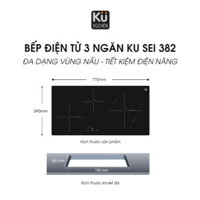 Bếp từ 3 vùng nấu KUCHEN KU SEI382