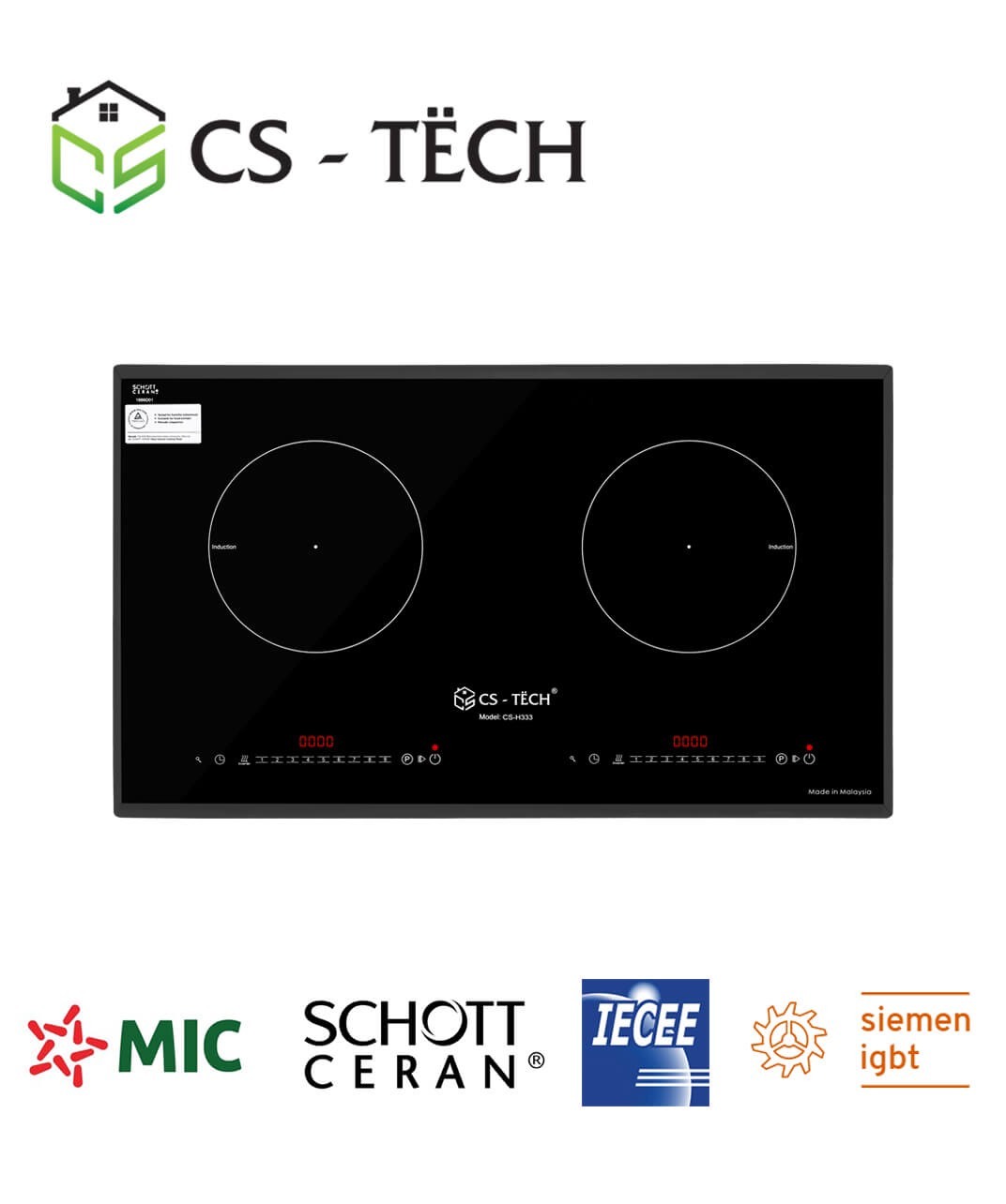 Bếp từ âm 2 vùng nấu CS-Tech CS-H333