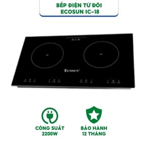 Bếp từ âm 2 vùng nấu Ecosun BM-IC18