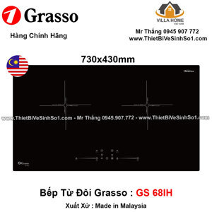 Bếp từ âm 2 vùng nấu Grasso GS 68IH