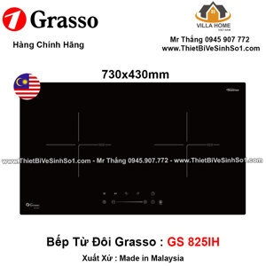 Bếp từ âm 2 vùng nấu Grasso GS-825IH