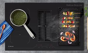Bếp từ kết hợp máy hút khói khử mùi Malloca HIH- 864LI