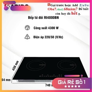 Bếp từ âm 2 vùng nấu Rapido RI4000BS