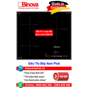 Bếp từ âm 3 vùng nấu Binova BI-3388GM