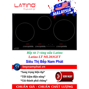 Bếp từ âm 3 vùng nấu Latino LT-ML203GET