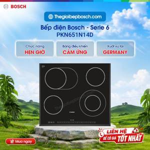 Bếp từ âm 4 vùng nấu Bosch PKN651N14D (PKN 651N 14D/ PKN651 N14D)