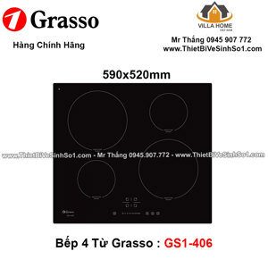 Bếp từ âm 4 vùng nấu Grasso GS1-406 (GS-1-406E/S)