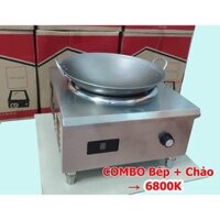 Bếp từ công nghiệp 5000W mặt lõm chuyên dùng xào nấu tặng kèm chảo-bảo hành 12 tháng