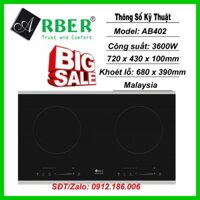 Bếp từ đôi Arber AB 402 - Hàng chính hãng