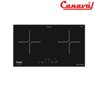 Bếp từ đôi Canaval CA-9919 ( Inverter - tiết kiệm điện, 2.000W+2.000W ( Boost ),Kích thước khoét đá 690 x 390mm, Chống tràn, Slide,8 mức