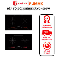 Bếp từ đôi Fumak FM-IC2000 công nghệ Nhật Bản chính hãng 4000W -  Mặt kính Vitro Ceramic siêu bền