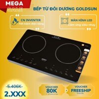Bếp Từ Đôi Goldsun GDI7402 Mặt Kính Chịu Lực, Cảm Ứng Nhạy, Chế Độ Nấu An Toàn - Bảo Hành 24 Tháng