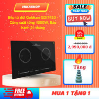 Bếp từ đôi Goldsun GDI7410 - Công suất tổng 4000W, Bảo hành 24 tháng