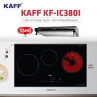 Bếp từ đôi hồng ngoại 3 lò cảm ứng KAFF KF-IC3801 - HÀNG NHẬP MALAYSIA + TẶNG Máy hút mùi bếp chính hãng