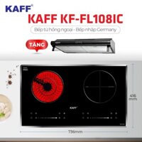 Bếp từ đôi hồng ngoại cảm ứng KAFF KF-FL108IC - HÀNG NHẬP GERMANY + TẶNG Máy hút mùi bếp