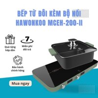 Bếp từ đôi kèm bộ nồi Hawonkoo MCEH-200-II, Công Nghệ Ứng Dụng: INVERTER tiết kiệm điện năng. Kèm lẩu nướng