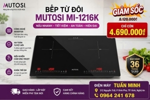 Bếp từ đôi Mutosi MI-1216K