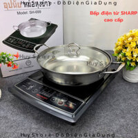 Bếp từ đơn cơ SHARP SH-699 chuẩn cao cấp Thái lan, Bếp từ đơn cơ SHARP công suất lớn siêu bền kèm nồi Huy Store