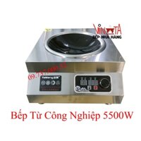 Bếp từ đơn công nghiệp, bếp điện từ mặt lõm dùng chảo công nghiệp công suất 5500w
