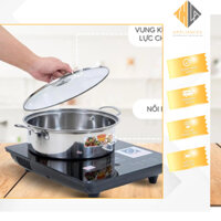 Bếp từ đơn HASUKA HSK-619 tặng kèm nồi inox 304, bếp từ đa năng mặt kính bếp từ cao cấp chính hãng - BH 12 tháng