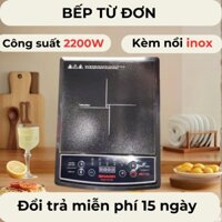 Bếp từ đơn SHARP 2000W kèm nồi Inox, an toàn khi sử dụng tiết kiệm điện thời gian bảo hành 12 Tháng