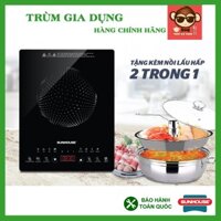 Bếp từ đơn Sunhouse SHD6808, bếp từ Sunhouse SHD6808, công suất 2000W tặng kèm nồi lẩu và xửng hấp to.