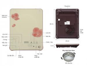 Bếp từ dương 1 vùng nấu Midea MI-SV21DW