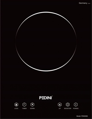 Bếp từ dương 1 vùng nấu Pedini PDN 5589