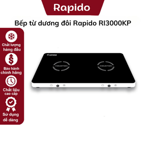 Bếp từ dương 2 vùng nấu Rapido RI3000KP