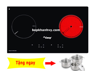 Bếp từ hồng ngoại âm 2 vùng nấu Canzy CZ400-2EGB (CZ-400-2EGB)