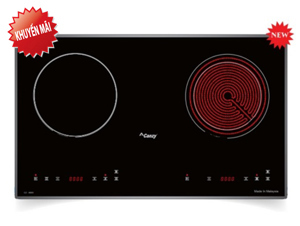 Bếp từ hồng ngoại âm 2 vùng nấu Canzy CZ-66BS