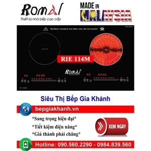 Bếp từ hồng ngoại âm 2 vùng nấu Romal RIE-114M