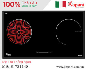 Bếp từ hồng ngoại âm 2 vùng nấu Kapani K-72114S