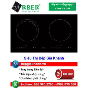 Bếp từ hồng ngoại âm 2 vùng nấu Arber AB-398