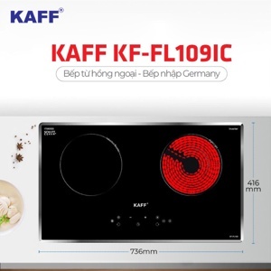 Bếp từ hồng ngoại âm 2 vùng nấu Kaff KF-FL109IC