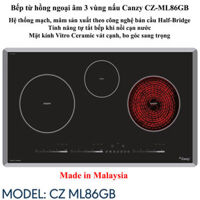 Bếp từ hồng ngoại âm 3 vùng nấu Canzy CZ-ML86GB