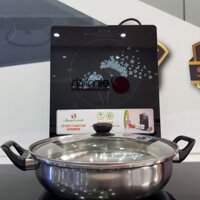 Bếp Từ Smartcook ICS-3876 Thuộc Thương Hiệu Elmich, Tặng Kèm Nồi Lẩu Inox, 2100W