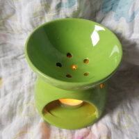 Bếp xông đốt bồ kết chanh sả tươi khử khuẩn không khí Mầu đất ngẫu nhiên - Bếp TM09 X.Lá