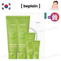 [Beplain] Bộ Bọt Rửa Mặt Axit Nhẹ Mung Bean (2x 80ml Bọt Đậu Xanh + 40ml + 20ml + 1 Tấm Mặt nạ Làm Sạch Cicafull)