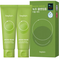 [Beplain] Bộ đôi tạo bọt làm sạch cân bằng pH Mung Bean - 80ml X 2 / Bọt làm sạch sâu Hàn Quốc / Sữa rửa mặt nhẹ nhàng / Sữa rửa mặt dưỡng ẩm / Tẩy trang hiệu quả