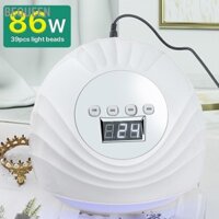 Bequeen Đèn LED Nail 4 Bộ hẹn giờ 39 Chip đèn Hồng ngoại Cảm ứng thông minh Gel Ba Lan Máy sấy 86W 100‑240V