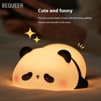 Bequeen Gấu Trúc Dễ Thương Đèn Ngủ Silicon Hình Thú USB Sạc Mờ Mầm Non Nightlight Cho Phòng Trẻ Em